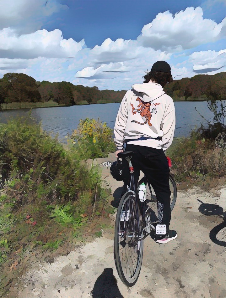 Brian on a bike